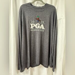 Gray 2019 Bethpage Black PGA Long Sleeve Men's Shirt Size- XXL